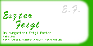 eszter feigl business card